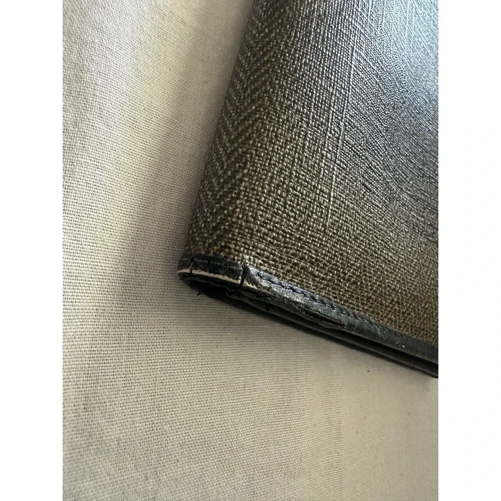 Bulgari Authentic RARE HERITAGE script Bifold Wallet in Canvas and Leather